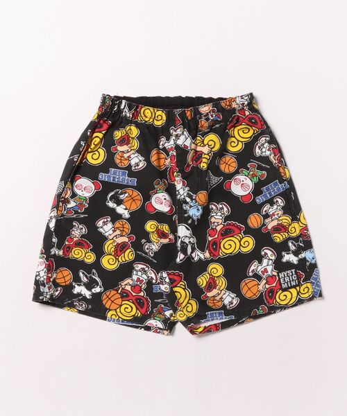 ヒスミニ セットアップ 半袖 半ズボン キッズ 100 HYSTERIC MINI（ヒステリックミニ） パンツ HYSTERIC MINI HOOPS総柄