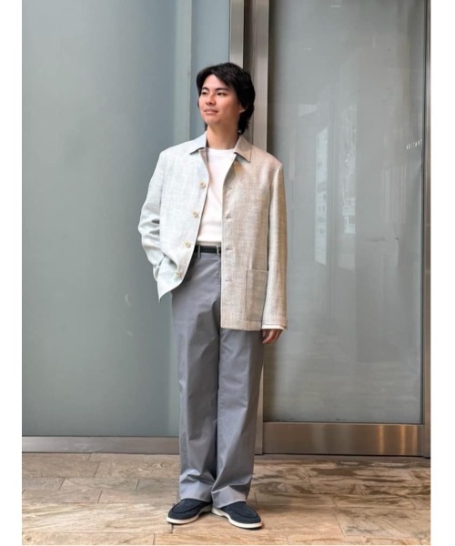 ブルゾン アウター ESTNATION / ソフトキャンバス カバーオールジャケット メンズの画像