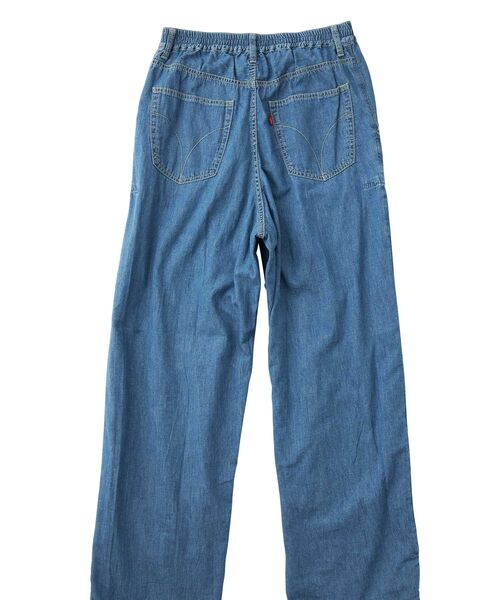 ヒステリックグラマー 日本製 ヒスガール パッチ タック デニム M テーパード HYSTERIC GLAMOUR（ヒステリックグラマー） パンツ 綿麻デニムタック