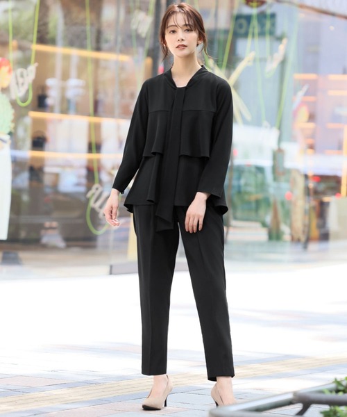 「Flolia」 セットアップジャージ L ネイビー レディース_画像7