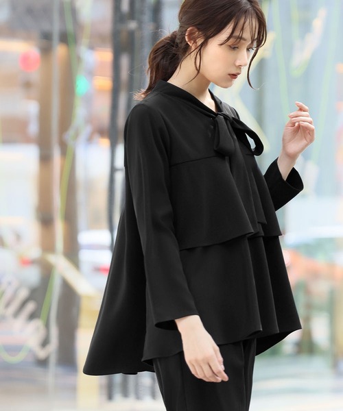 「Flolia」 セットアップジャージ L ネイビー レディース_画像8