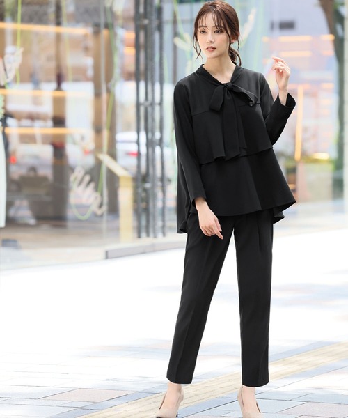 「Flolia」 セットアップジャージ L ネイビー レディース_画像9