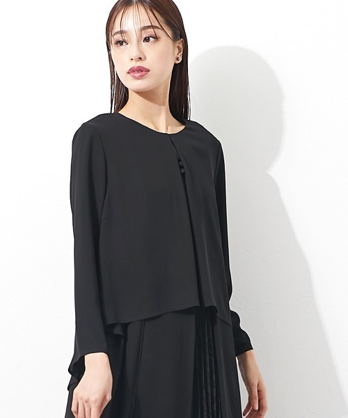 「Callarus Black Formal」 ノーカラージャケット M ブラック レディースの画像