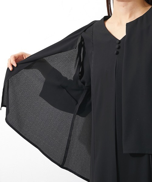 「Callarus Black Formal」 ノーカラージャケット M ブラック レディースの画像