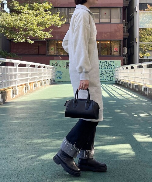 「fredy emue」 長袖ワンピース 38 チャコールグレー レディース_画像7