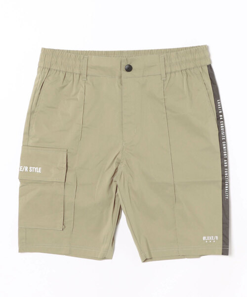 チノパン (RM)「LUXE/R GOLF」ストレッチ クロス サイドロゴ ショート ピンタック パンツ メンズ レディース_3