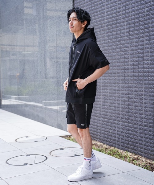チノパン (RM)「LUXE/R GOLF」ストレッチ クロス サイドロゴ ショート ピンタック パンツ メンズ レディース_22
