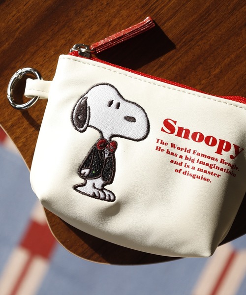 SNOOPY（スヌーピー） バッグインバッグ ポーチ ミニポーチ 合皮