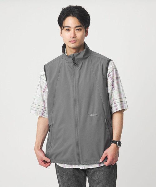 ベスト ジレ 「別注」「Marmot」A2 ウィンド シェル ベスト -4WAYストレッチ・はっ水- メンズの画像