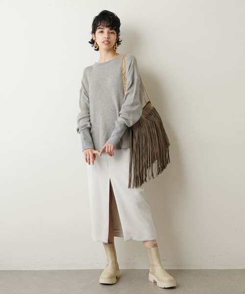 「Whim Gazette」 スカート 36 ライトグレー レディース_画像3