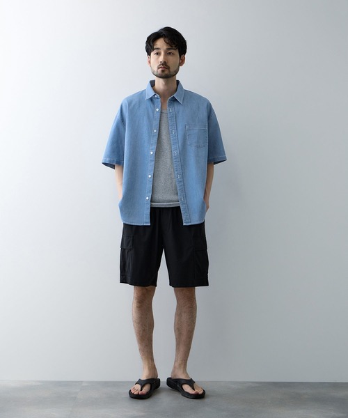 NAVY シャツ 半袖 「NAVY / ネイビー」 ブリーズデニム 半袖レギュラー