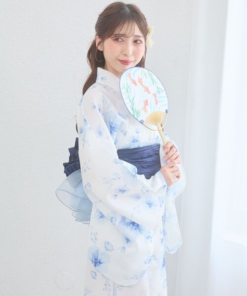 浴衣 ワンピでも着れる2WAY浴衣 レディースの画像