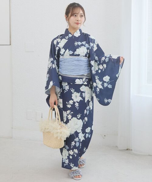 浴衣 ワンピでも着れる2WAY浴衣 レディースの画像