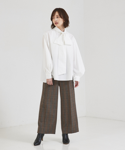 「abahouse mavie」 長袖シャツ フリー ブラウン レディース_画像2