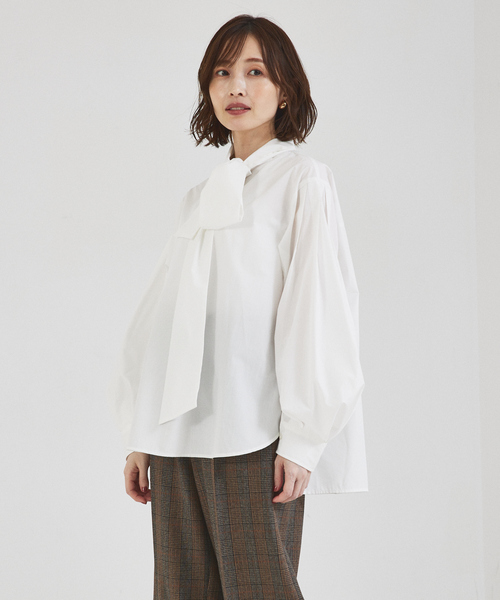 「abahouse mavie」 長袖シャツ フリー ブラウン レディース_画像3