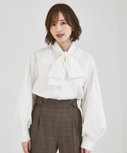 「abahouse mavie」 長袖シャツ フリー ブラウン レディース_画像4
