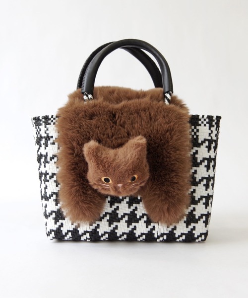 トートバッグ WOVEN (ウーヴン) / エコファー ねこフラップカバー