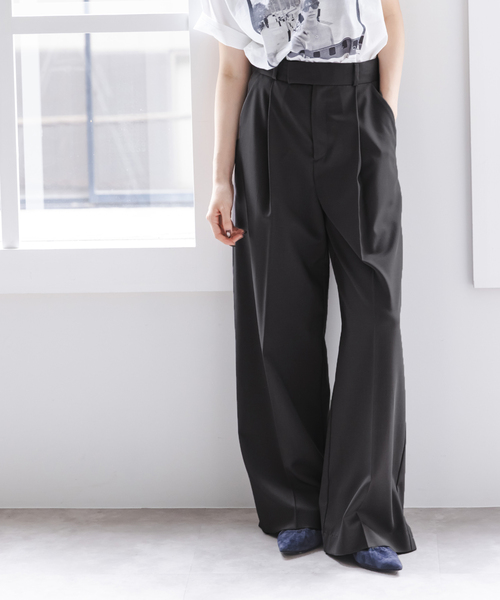 NOBLE（ノーブル） スラックス パンツ 「追加」エステルツイル