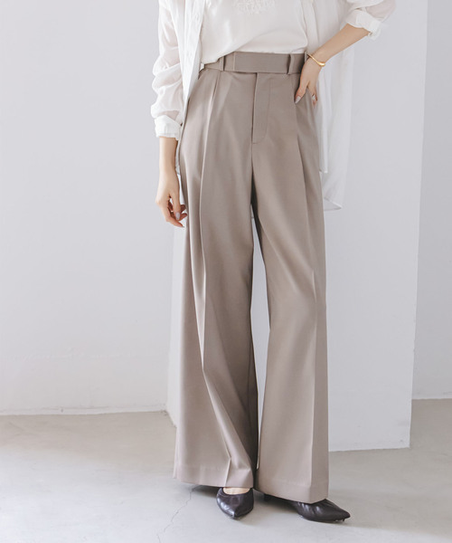 NOBLE（ノーブル） スラックス パンツ 「追加」エステルツイル