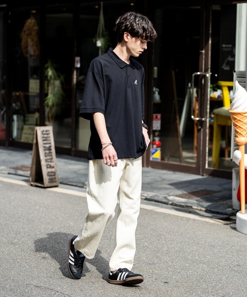 「KANGOL」 半袖ポロシャツ L ホワイト メンズ_画像8