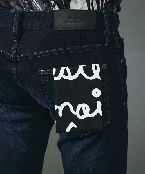 5351 POUR LES HOMMES デニムパンツ 46 ブラック メンズ : ZOZOTOWN 