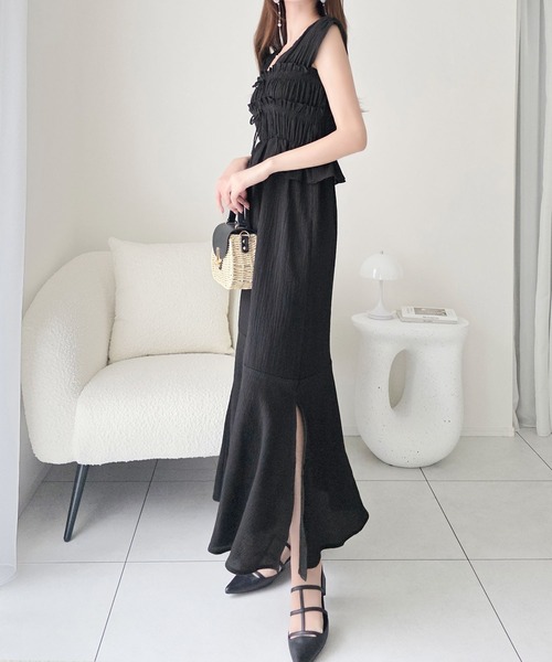 「mily bilet」 ノースリーブワンピース X-LARGE ブラック レディース_画像5