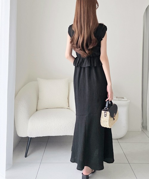 「mily bilet」 ノースリーブワンピース X-LARGE ブラック レディース_画像6