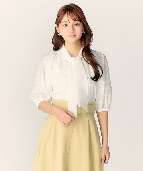 「LAISSE PASSE」 半袖ブラウス 38 ブルー レディース_画像2