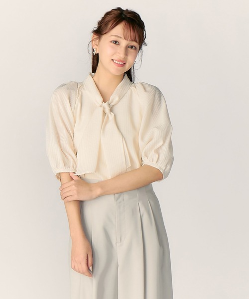 「LAISSE PASSE」 半袖ブラウス 38 ブルー レディース_画像3