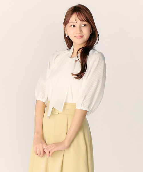 「LAISSE PASSE」 半袖ブラウス 38 ブルー レディース_画像6