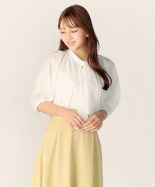 「LAISSE PASSE」 半袖ブラウス 38 ブルー レディース_画像7