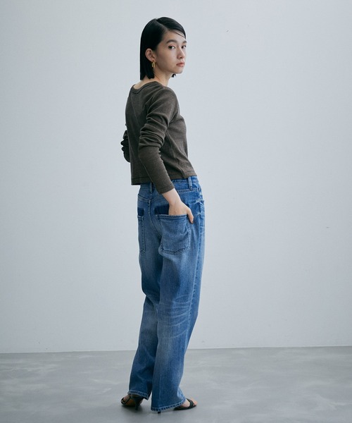 「Healthy denim」 デニムパンツ 24 グレー レディース_画像4