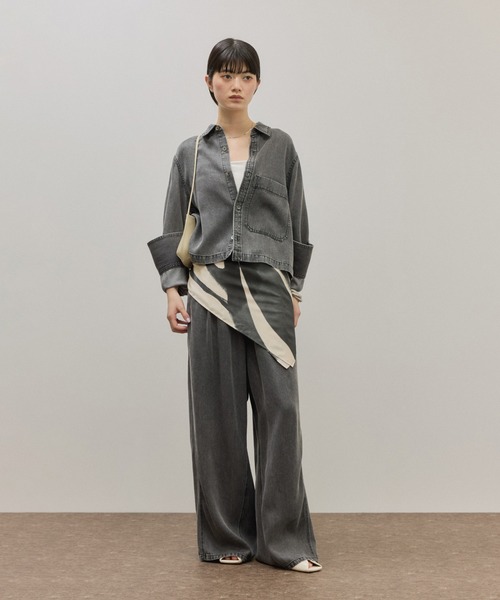 「ADAM ET ROPE'」 デニムパンツ 38 ブラック レディース_画像6