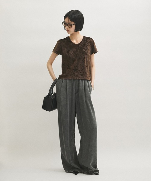 「ADAM ET ROPE'」 デニムパンツ 38 ブラック レディース_画像8
