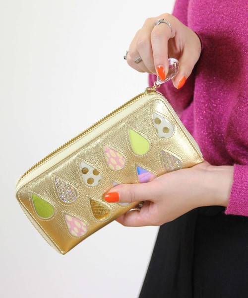 ツモリチサト キャリー　長財布 ラウンドファスナードロップス 束入れ 本革 tsumori chisato CARRY（ツモリチサトキャリー） 長財布 財布