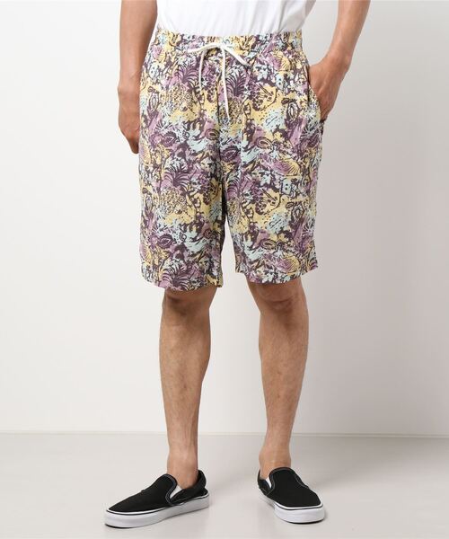 STYLEBLOCK パンツ レーヨン総柄ショートパンツ メンズ