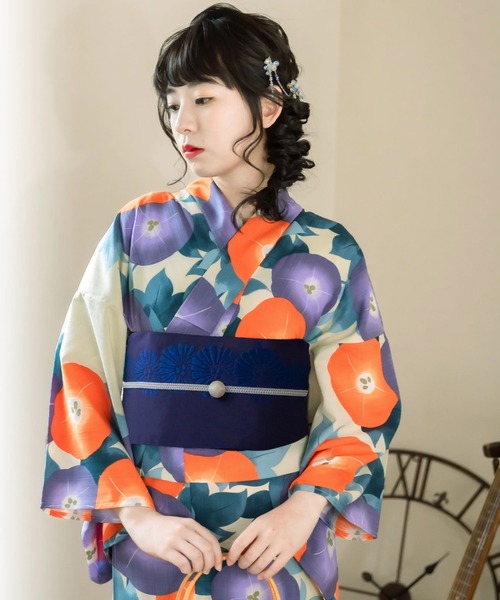 【新品】KIMONOMACHI キモノマチ　オリジナル モダン柄 浴衣 吸水速乾 新品】KIMONOMACHI キモノマチ オリジナル モダン柄 浴衣 吸水速乾