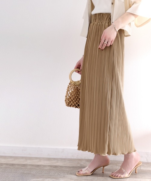 ms+ ideal スカート 「ms+ ideal」きらり揺らめく。メロープリーツ  