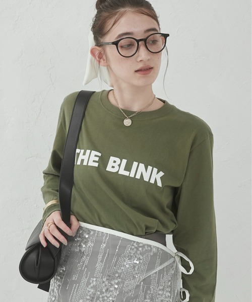 ANGIE tシャツ フロッキー ロゴ / 箔 メタリック プリント ロンT