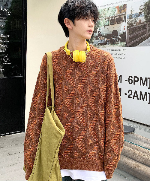 ニット 「neos -addictive design-」ルーズシルエット 球心 ネイティブ  