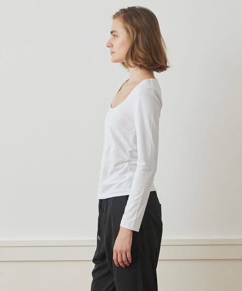 JAMES PERSE tシャツ ストレッチベルベット スクエアネックプル