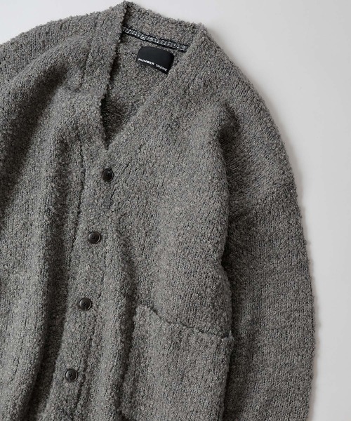 60s Parker　アルパカ　ウール　カーディガン　イエロー　L相当 NUMBER (N)INE カーディガン ALPACA KNIT BIG CARDIGAN