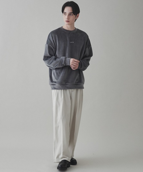 mainstory トレーナー　スウェット LUCY トレーナー スウェット LUCY/マイクロシャギーワンポイント