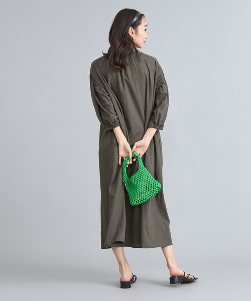 coen（コーエン） シャツワンピース 接触冷感リネンレーヨンスキッパー