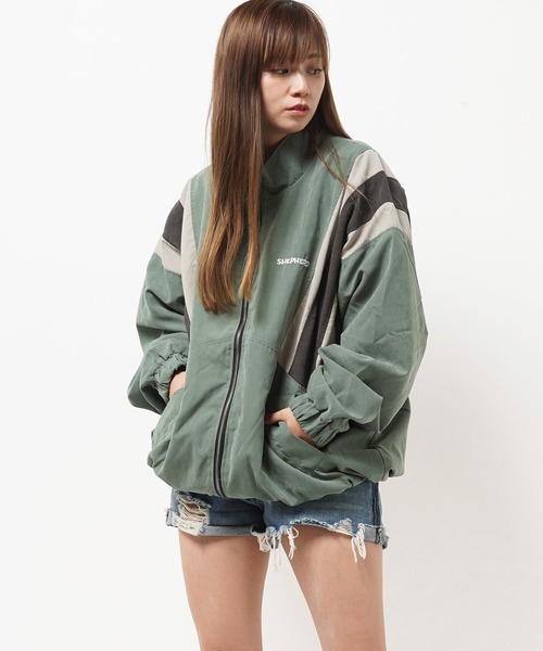 ゆ*た様 ロゴ ナイロンジャケット（ウインドブレーカー / トラックジャケット） NERDY ナイロンジャケット シアウィンドブレーカー メンズ レディース