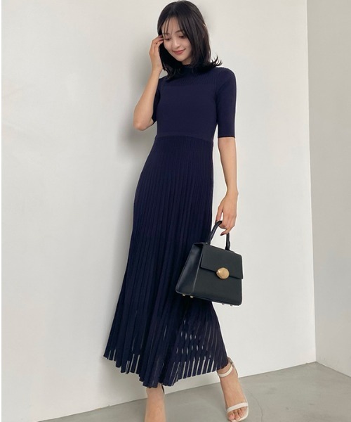 anuans」 ニットワンピース FREE ネイビー レディース : 82851629  