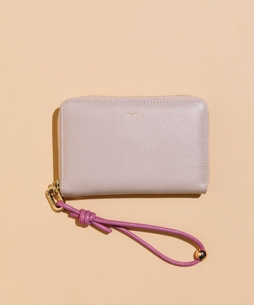 BEAURE】カウレザー ハンドストラップ付財布 ビュレ Beau're カウレザー ハンドストラップ付き ウォレット