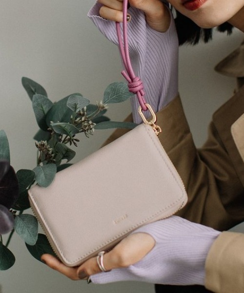 BEAURE ヴュレ ベージュ ミニ財布 バイカラー Beau're（ヴュレ） ミニ 財布 「BEAURE/ビュレ」カウレザー ハンド