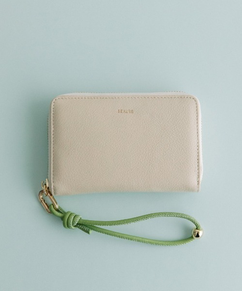 BEAURE ヴュレ ベージュ ミニ財布 バイカラー Beau're（ヴュレ） ミニ 財布 「BEAURE/ビュレ」カウレザー ハンド