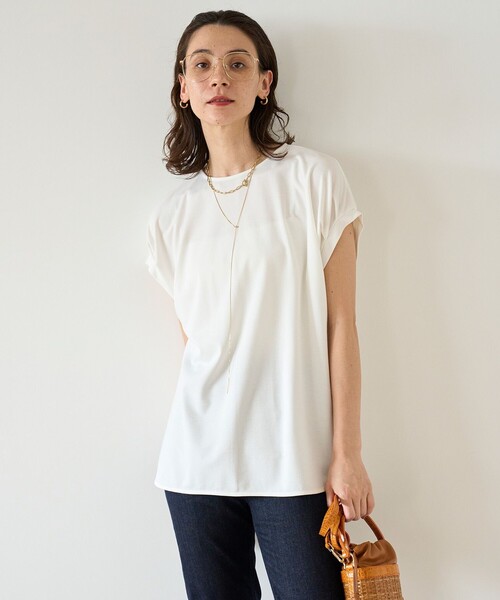 UNFILO（アンフィーロ） tシャツ 半袖 BEAUTY FORM タックスリーブT 